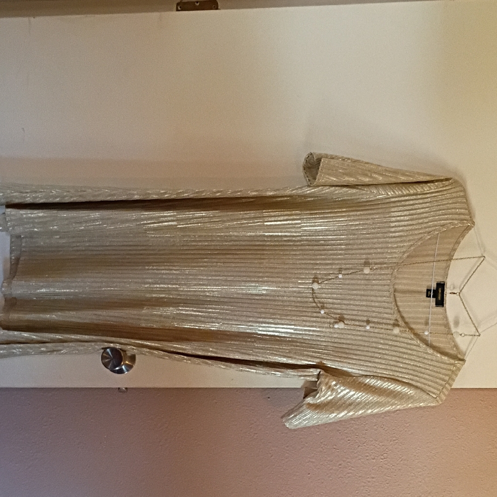 Espresso Gold Shimmer Dress